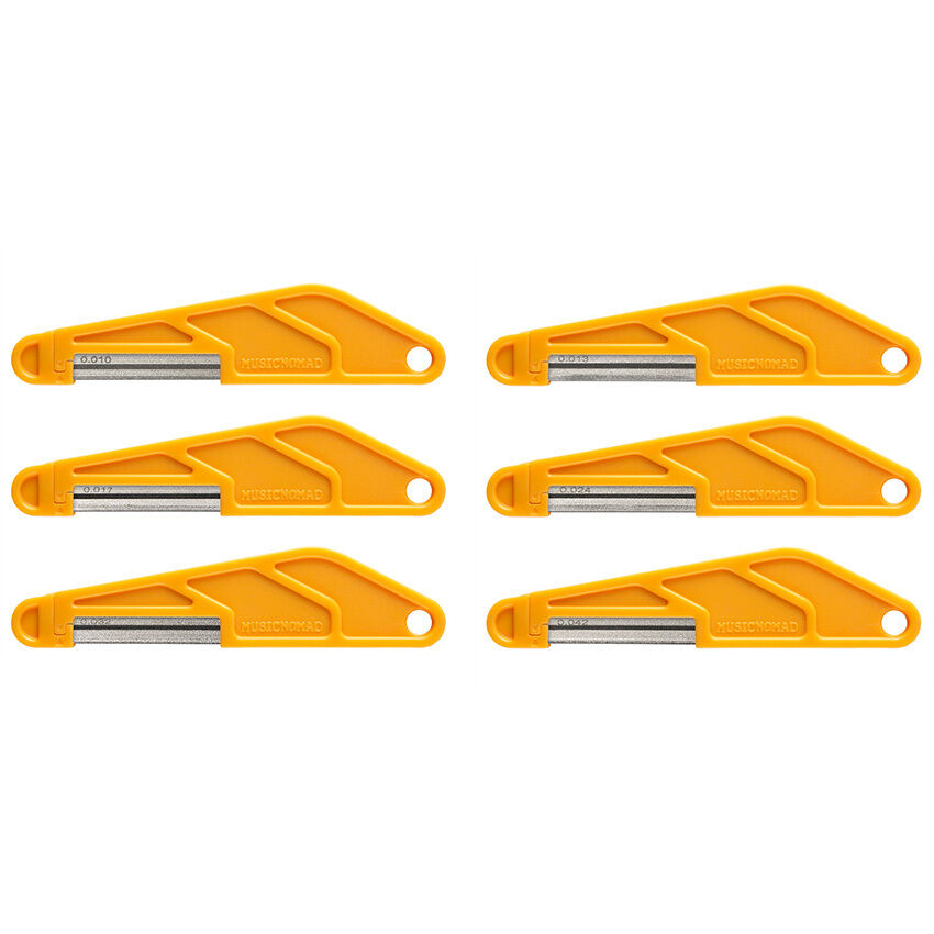 Music Nomad Electric Guitar Nut File Set - Diamond Coated, 6-Piece for Super Light Strings, Includes Aluminum Case — view 2