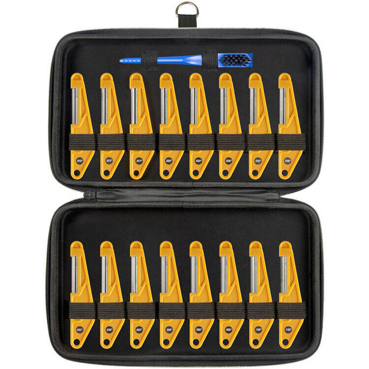 Music Nomad Diamond Coated Nut File Complete Set (16-Piece) for Guitar & Bass Repair