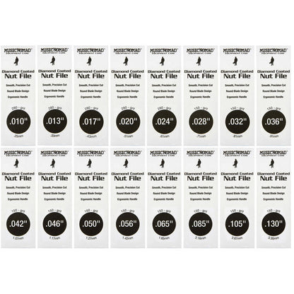 Music Nomad Diamond Coated Nut File Complete Set (16-Piece) for Guitar & Bass Repair — view 5