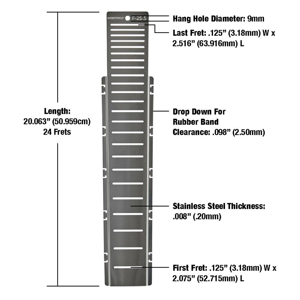Music Nomad Fret Shield Fretboard Protector for 25.5" Guitar Scale - Reusable Guard for Fret Work — view 2