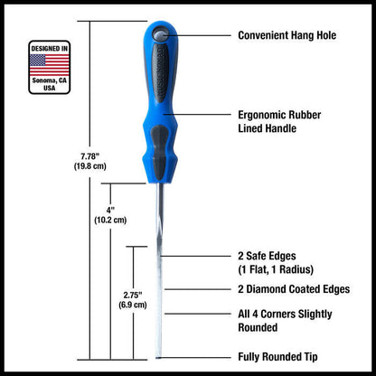 Music Nomad Diamond Coated Fret End Dressing File E-File for Guitar Repair and Maintenance — view 3