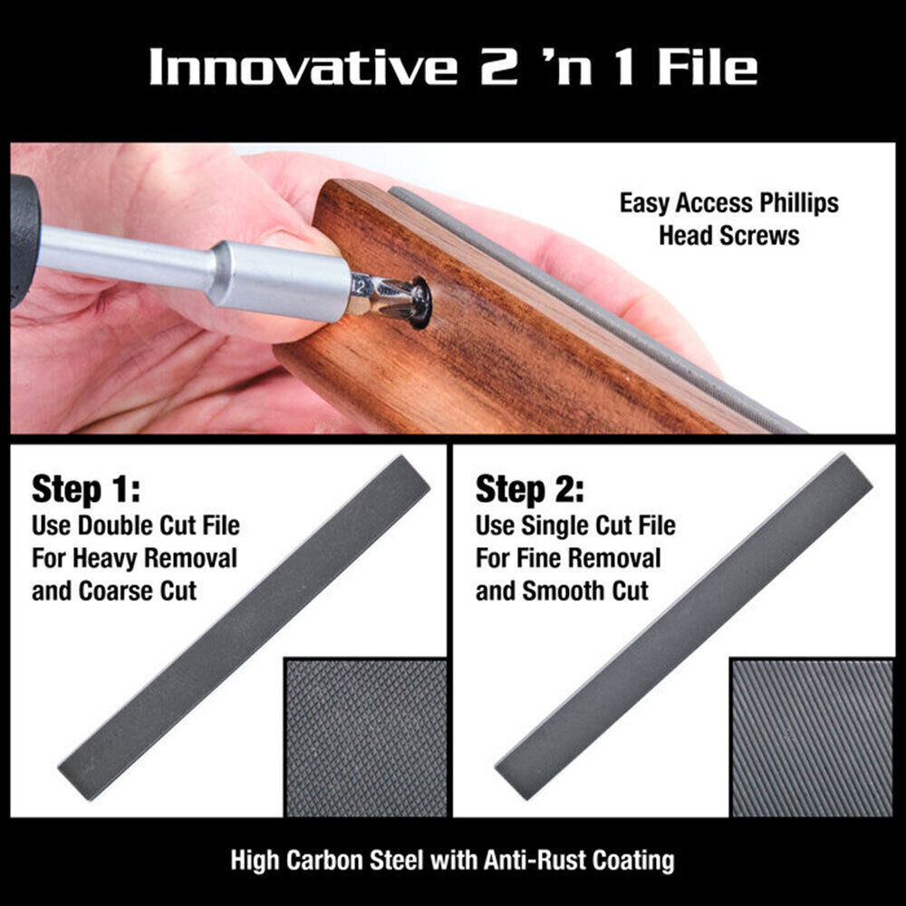 Music Nomad Fret Beveling File B-File with Ergonomic Handle and Adjustable High Carbon-Steel File — view 3