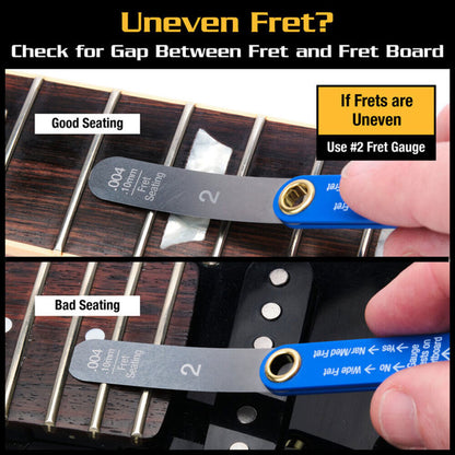 Music Nomad Fret Rocker+ and Precision Fret Gauge Kit for Guitar Maintenance — view 4