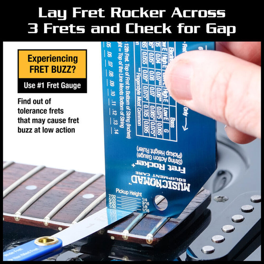 Music Nomad Fret Rocker+ and Precision Fret Gauge Kit for Guitar Maintenance — view 3