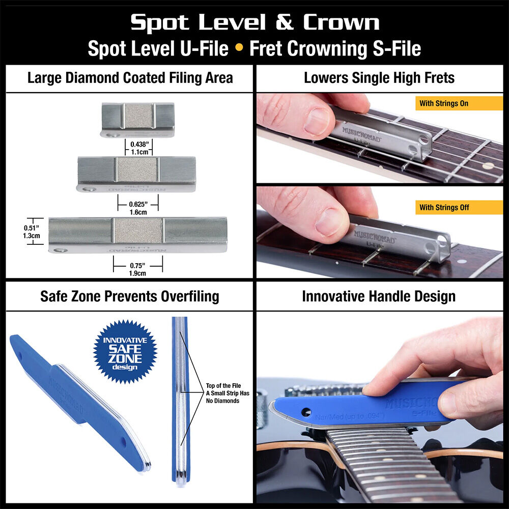 Music Nomad Premium Guitar Tech Fret Tool Set 18-Piece with Storage Case and Fret Finishing Kit — view 4
