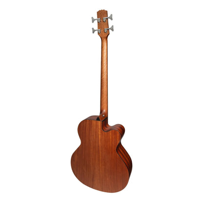 Martinez MNBC-15SL-SOP Left Handed Acoustic-Electric Cutaway Bass Guitar Solid Spruce Top Open Pore Natural — view 2