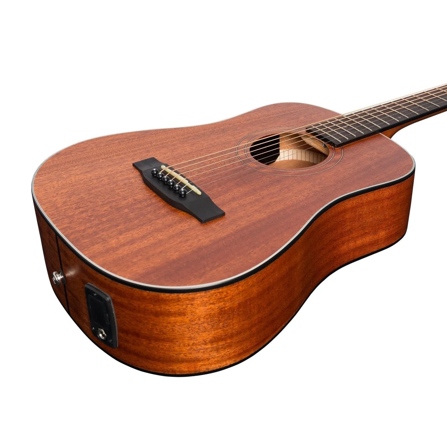 Martinez MNBT-15-MOP Natural Series Mahogany Top Acoustic-Electric Babe Traveller Guitar Open Pore — view 6