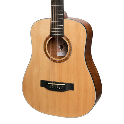 Martinez MNBT-15-SOP Natural Series Spruce Top Acoustic-Electric Babe Traveller Guitar Open Pore — view 4