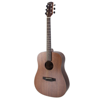 Martinez MND-15-MOP Natural Series Mahogany Top Dreadnought Acoustic Guitar Open Pore