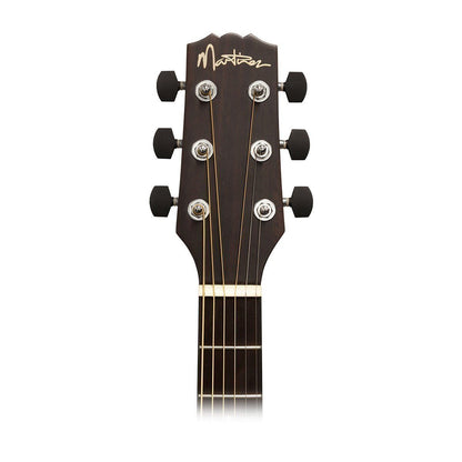 Martinez MND-15-MOP Natural Series Mahogany Top Dreadnought Acoustic Guitar Open Pore — view 4