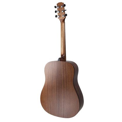 Martinez MND-15-MOP Natural Series Mahogany Top Dreadnought Acoustic Guitar Open Pore — view 2