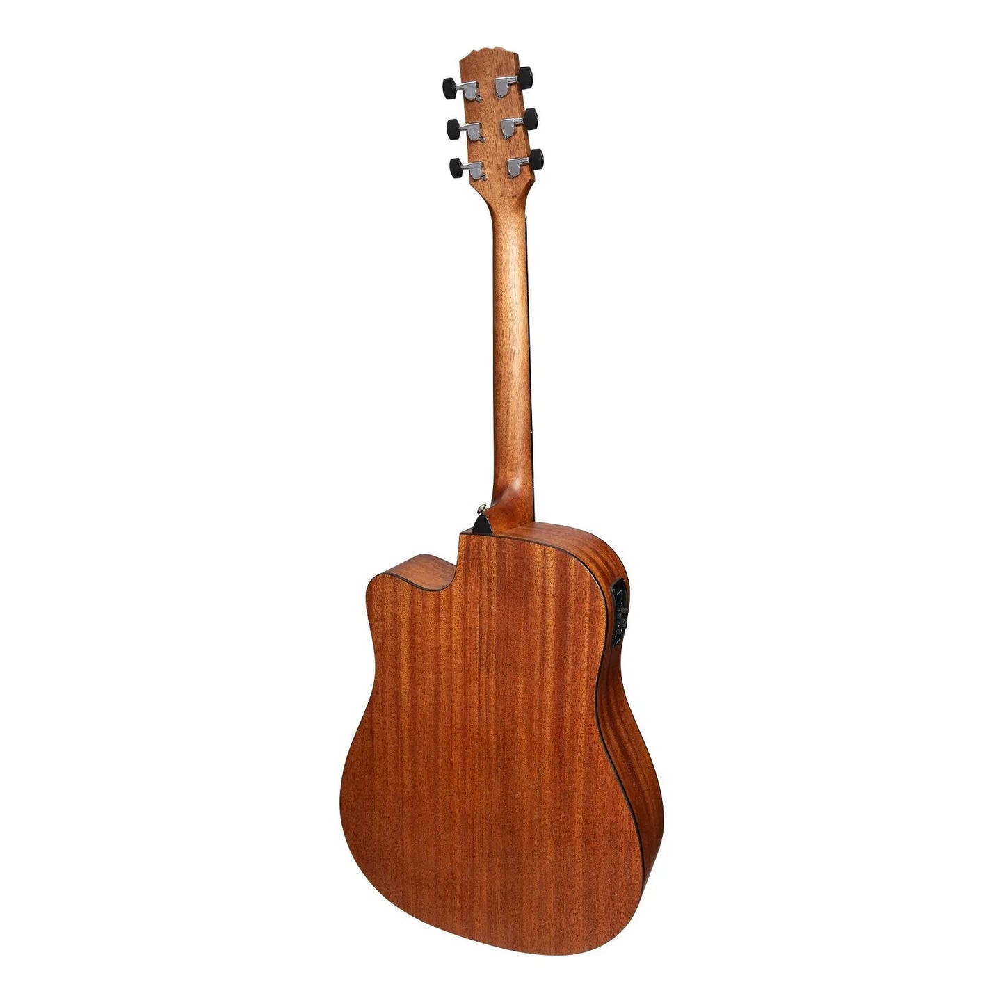 Martinez MNDC-15 Mahogany Top Acoustic-Electric Dreadnought Cutaway Guitar Open Pore Natural — view 2