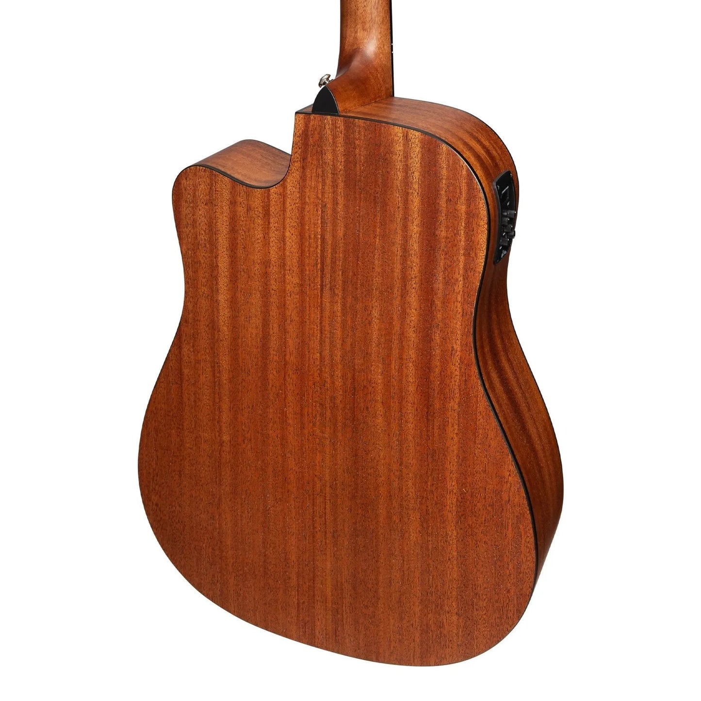 Martinez MNDC-15 Mahogany Top Acoustic-Electric Dreadnought Cutaway Guitar Open Pore Natural — view 5