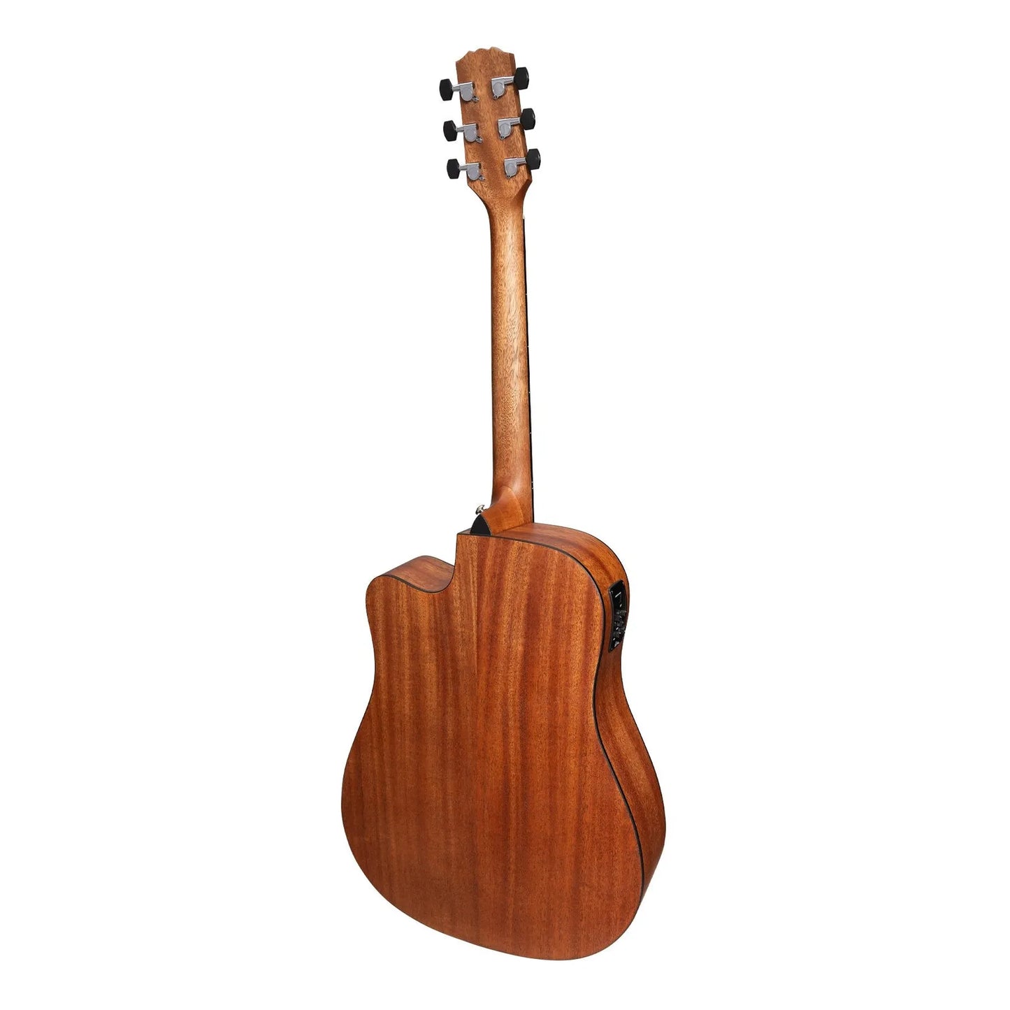 Martinez MNDC-15 Natural Series Spruce Top Acoustic-Electric Dreadnought Cutaway Guitar Open Pore — view 2