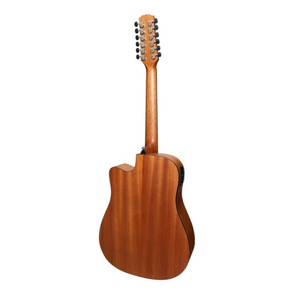 Martinez Natural Series Mahogany Top 12-String Acoustic-Electric Dreadnought Cutaway Guitar MNDC-1512 — view 2