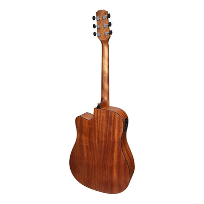 Martinez MNDC-15S Natural Series Solid Cedar Top Acoustic-Electric Dreadnought Cutaway Guitar Open Pore — view 2
