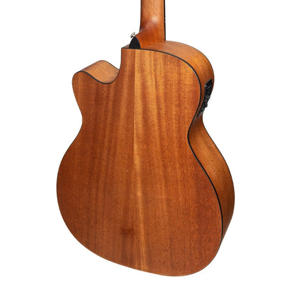 Martinez Natural Series Spruce Top 12-String Acoustic-Electric Small Body Cutaway Guitar MNFC-1512-SOP Open Pore Natural — view 5