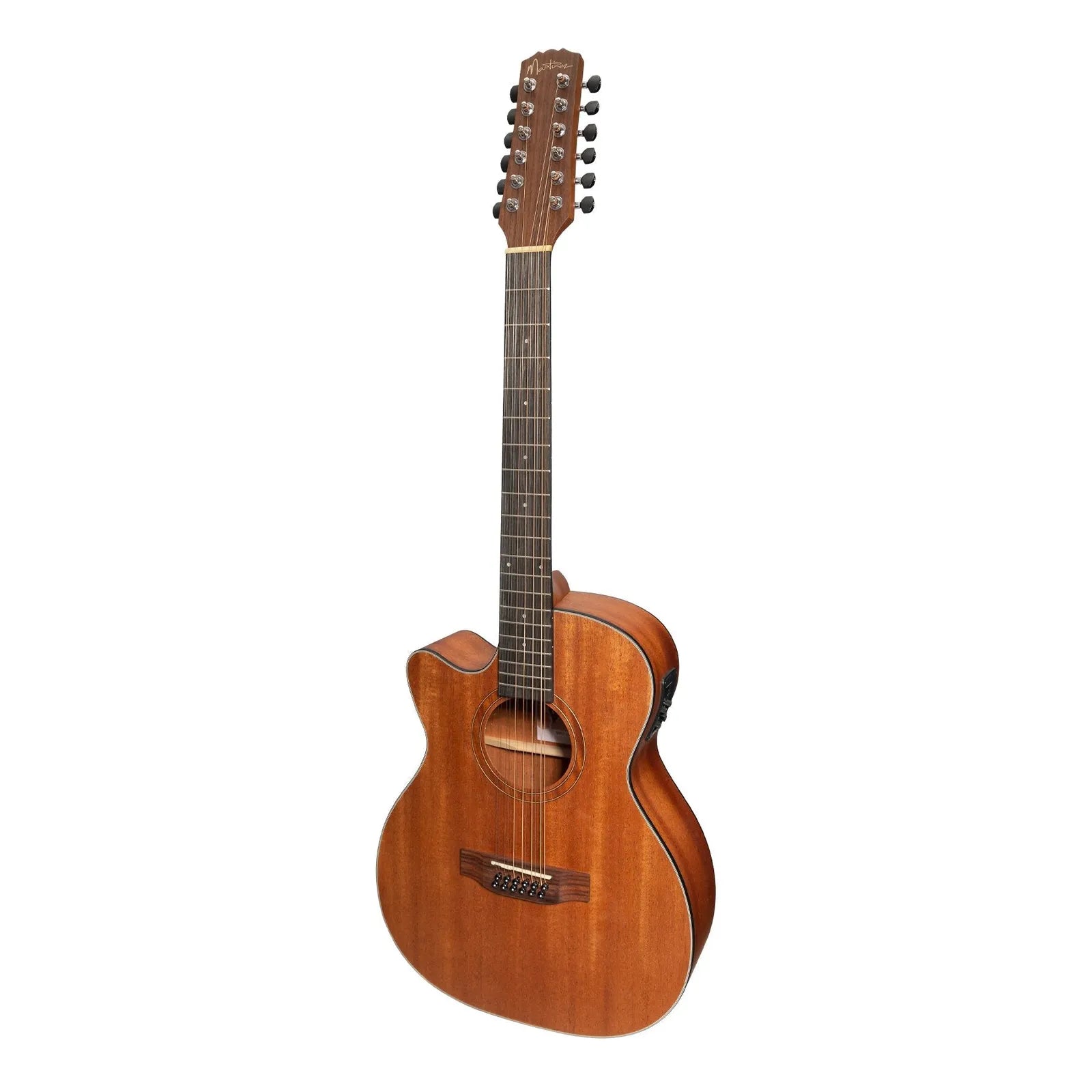 Martinez MNFC-1512L-MOP Natural Series Left Handed Mahogany Top 12-String Acoustic-Electric Small Body Cutaway Guitar