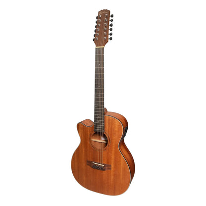 Martinez MNFC-1512L-MOP Natural Series Left Handed Mahogany Top 12-String Acoustic-Electric Small Body Cutaway Guitar