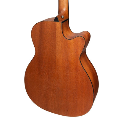 Martinez MNFC-1512L-MOP Natural Series Left Handed Mahogany Top 12-String Acoustic-Electric Small Body Cutaway Guitar — view 5