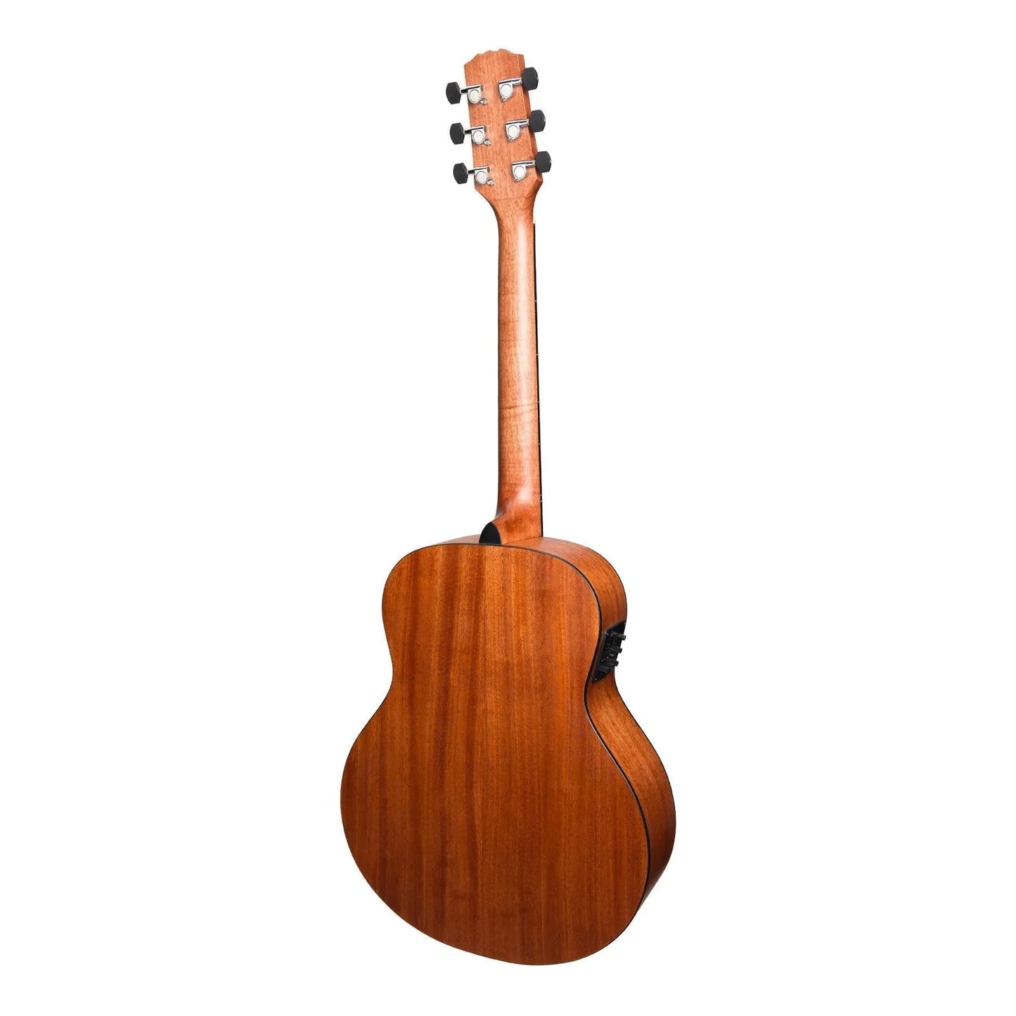 Martinez MNS-15-MOP Natural Series Mahogany Top Acoustic-Electric Mini Guitar, Open Pore Finish, 24.5" Scale, Right-Handed, 6 Strings — view 2