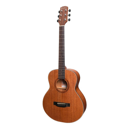 Martinez MNS-15-MOP Natural Series Mahogany Top Acoustic-Electric Mini Guitar, Open Pore Finish, 24.5" Scale, Right-Handed, 6 Strings
