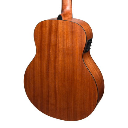 Martinez MNS-15-MOP Natural Series Mahogany Top Acoustic-Electric Mini Guitar, Open Pore Finish, 24.5" Scale, Right-Handed, 6 Strings — view 5