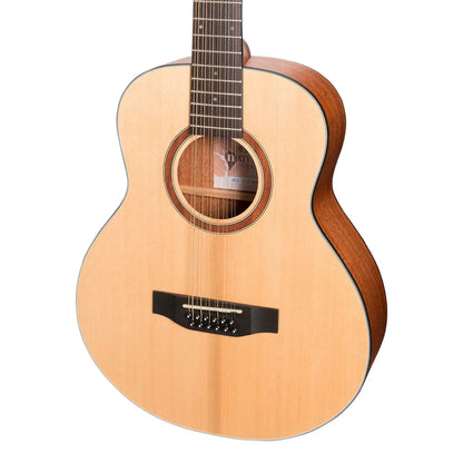 Martinez Natural Series MNS-1512-SOP 12-String Acoustic-Electric Mini Guitar Open Pore Natural — view 4