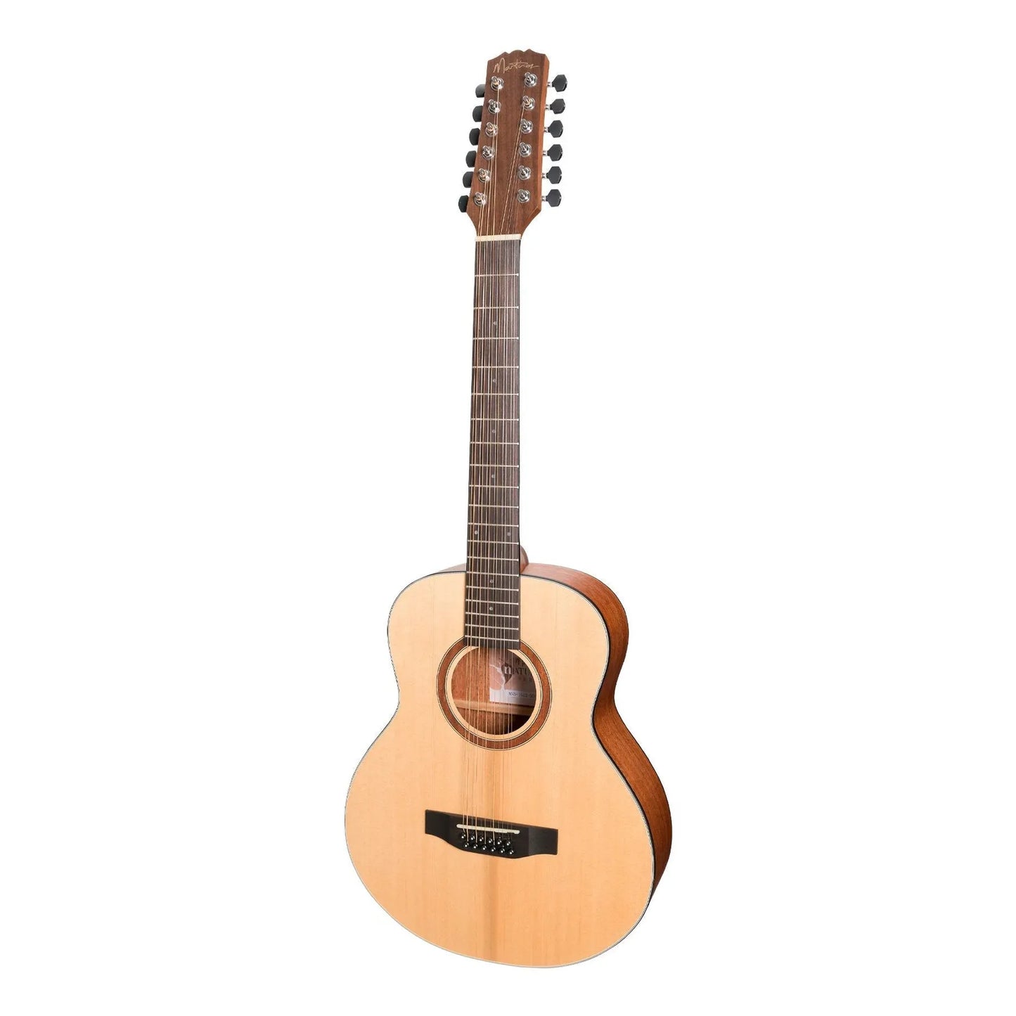 Martinez Natural Series MNS-1512-SOP 12-String Acoustic-Electric Mini Guitar Open Pore Natural