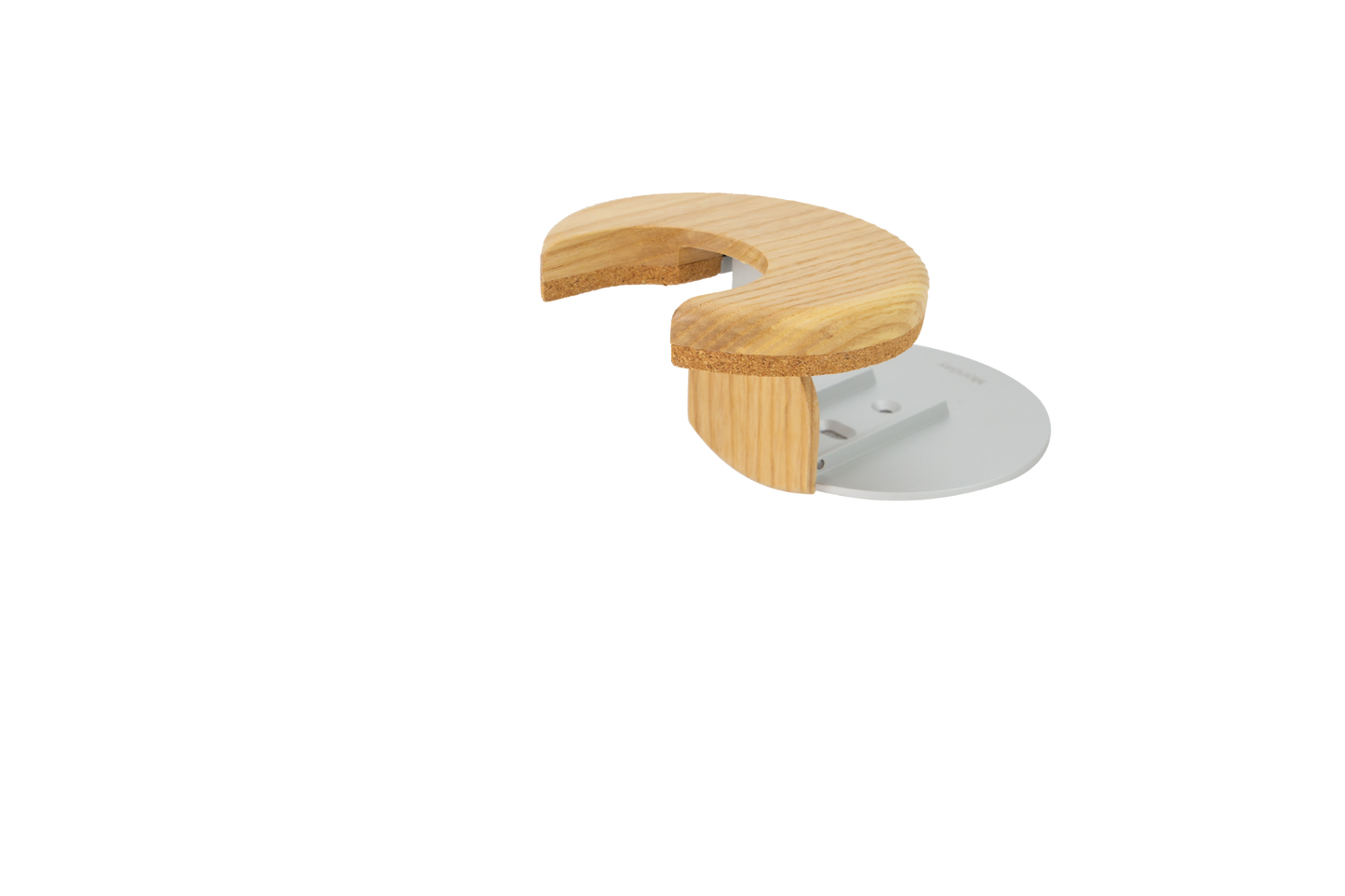 Monday Simply Aesthetic Guitar Hanger - Fluid White, Wall-Mounted, Aluminium & Polished Wood, Minimalist Design, Guitar-Safe Contact Points
