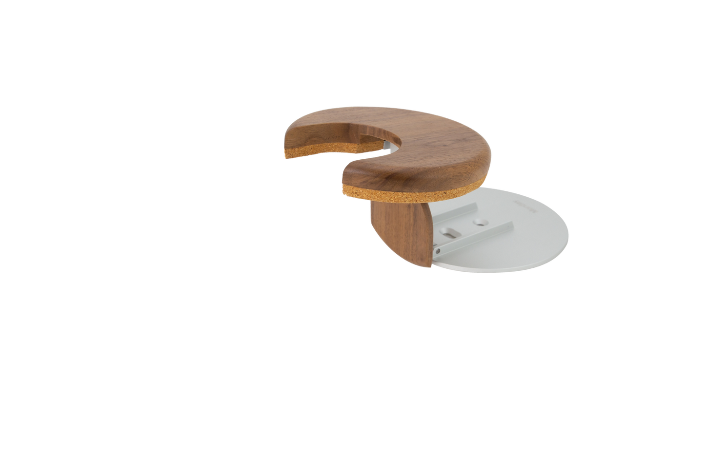 Monday Simply Aesthetic Guitar Hanger - Walnut Black, Wall-Mounted, Durable Aluminium, Polished Wood, Suitable for Acoustic & Electric Guitars