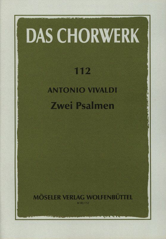 Vivaldi - Two Psalms SATB Score, 26 Pages, Published by Moseler