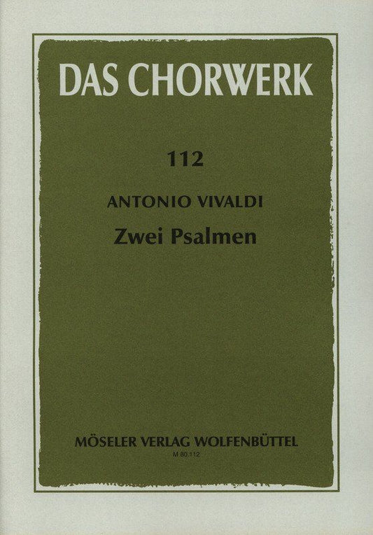 Vivaldi - Two Psalms SATB Score, 26 Pages, Published by Moseler