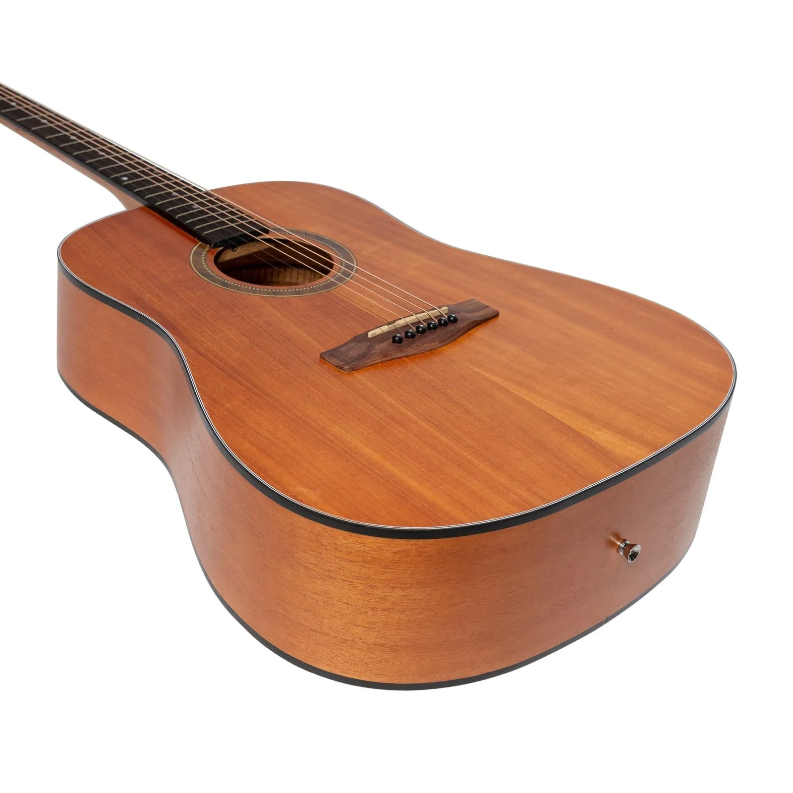 Martinez Left Hand '41 Series' Dreadnought Acoustic Guitar Pack (Mahogany) with Gig Bag, Tuner, Picks and Strap — view 6