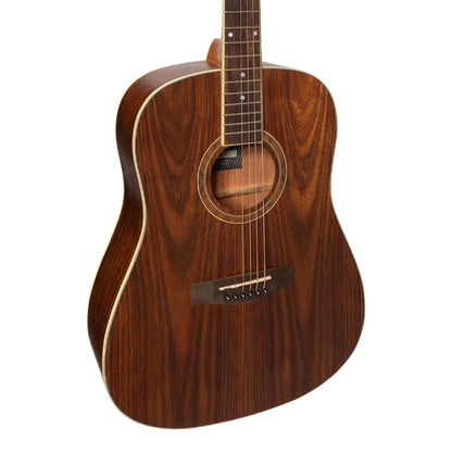 Martinez Left-Handed '41 Series' Dreadnought Acoustic Guitar Pack with Gig Bag and Accessories — view 4