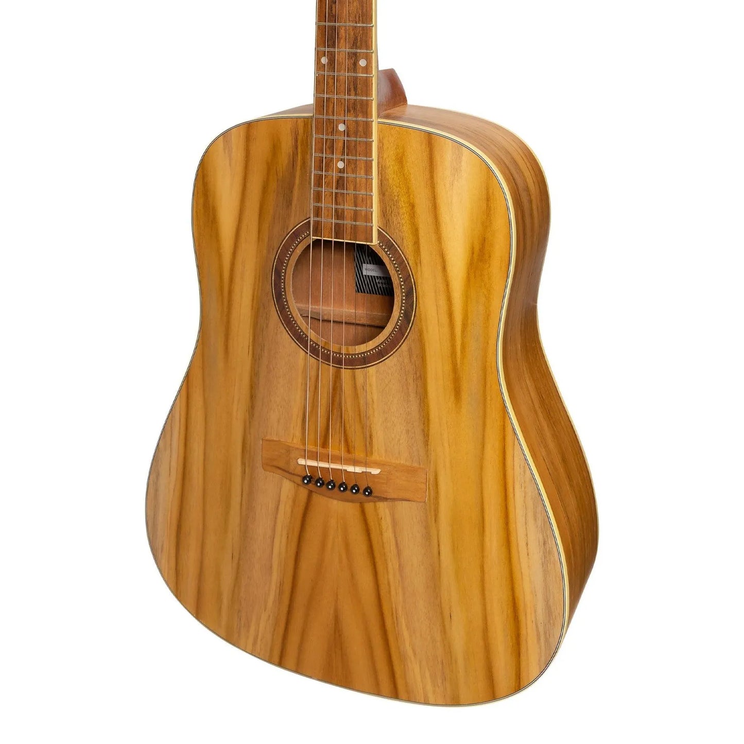Martinez 41 Series Dreadnought Acoustic Guitar Pack with Built-in Tuner - Jati-Teakwood — view 4