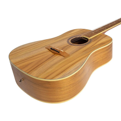 Martinez 41 Series Dreadnought Acoustic Guitar Pack with Built-in Tuner - Jati-Teakwood — view 6
