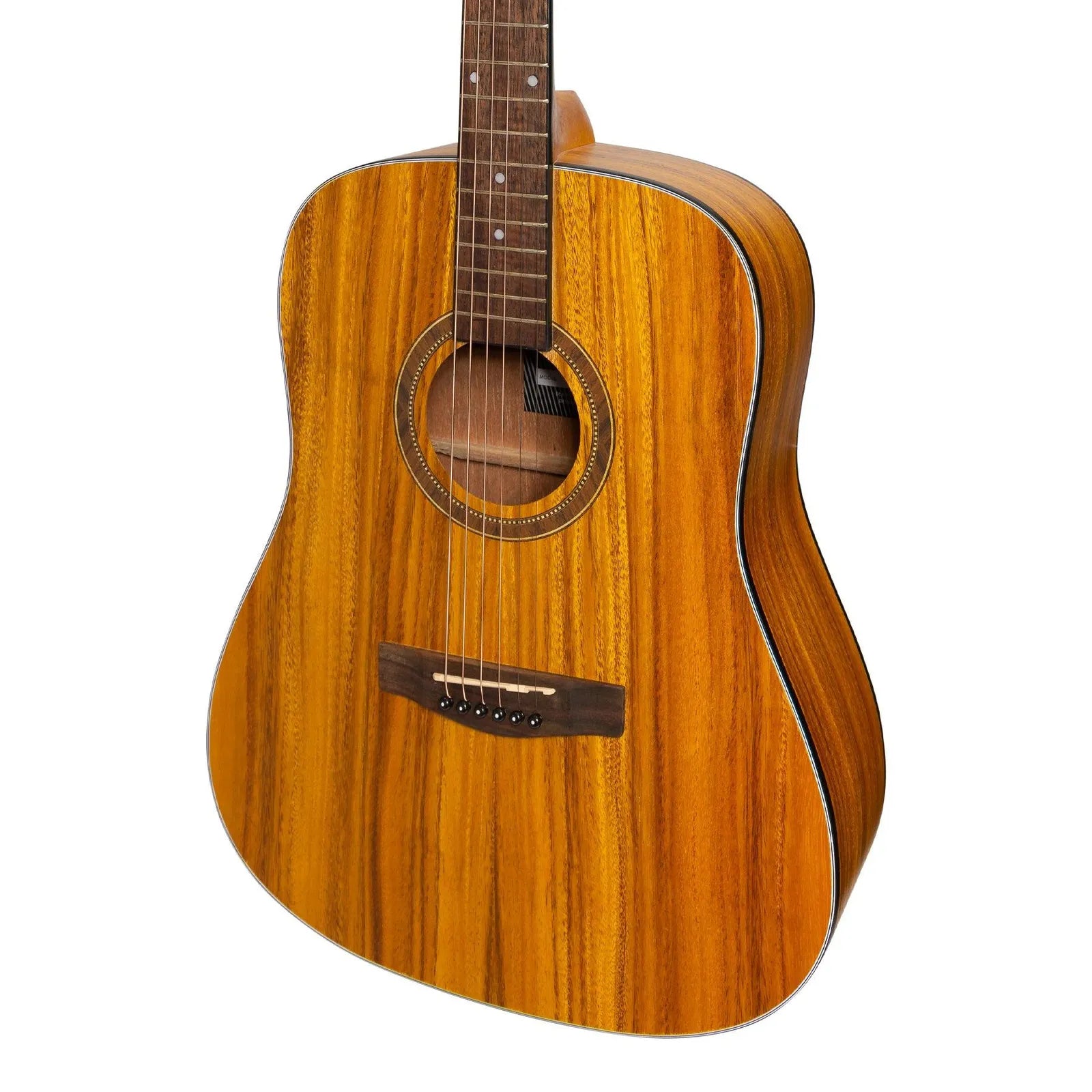 Martinez 41 Series Dreadnought Acoustic Guitar Pack with Built-in Tuner (Koa) — view 4