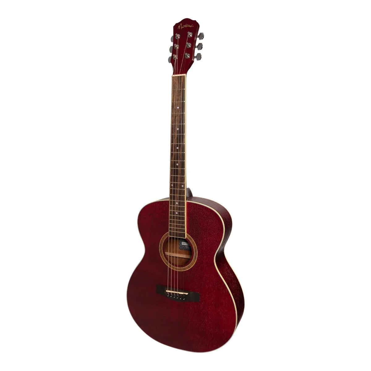 Martinez '41 Series' Folk Size Acoustic Guitar Pack - Red, Includes Gig Bag, Tuner, Picks, Strap, 6 Strings, Small Body, Right Handed — view 2