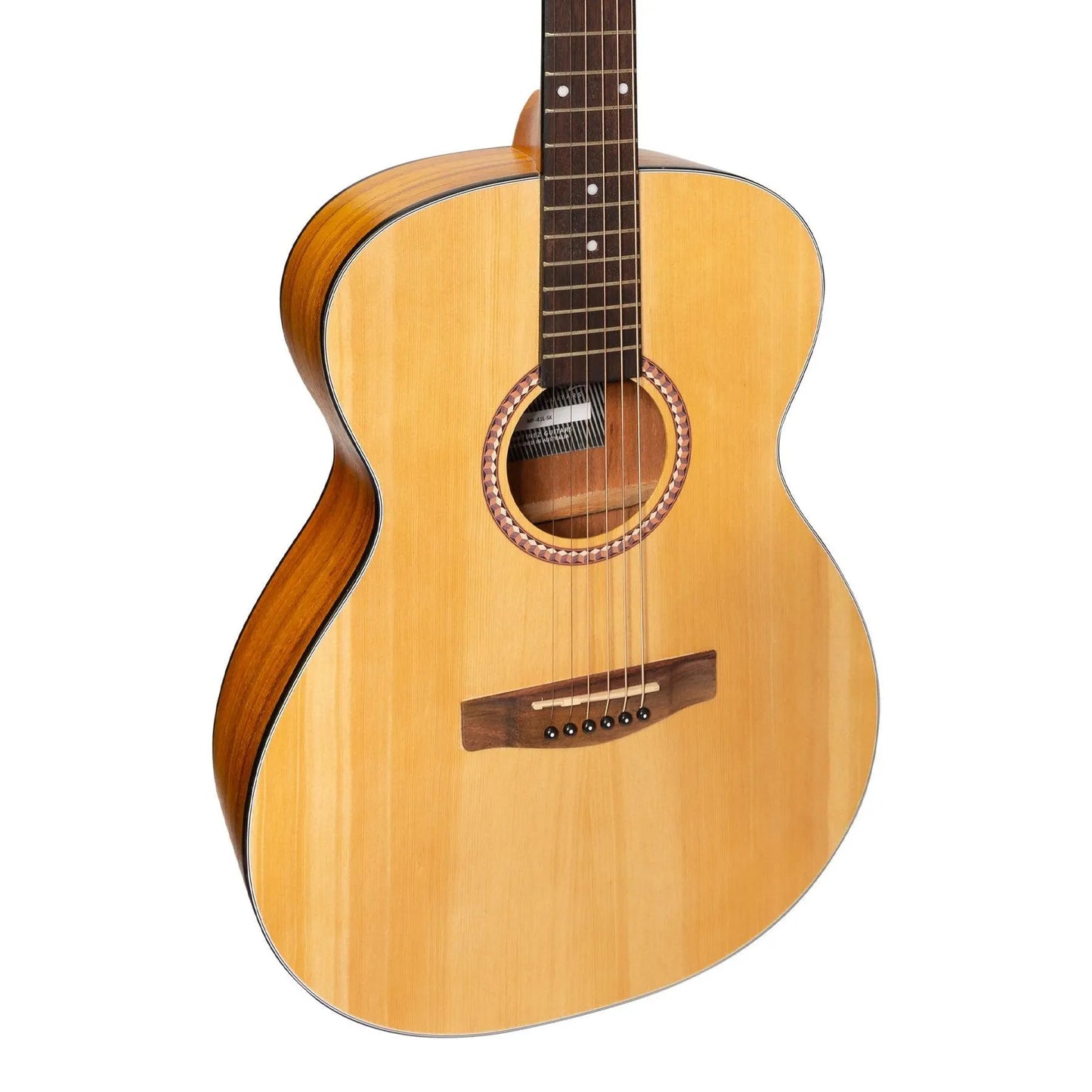 Martinez Left Hand '41 Series' Folk Size Acoustic Guitar Pack - Spruce/Koa — view 4