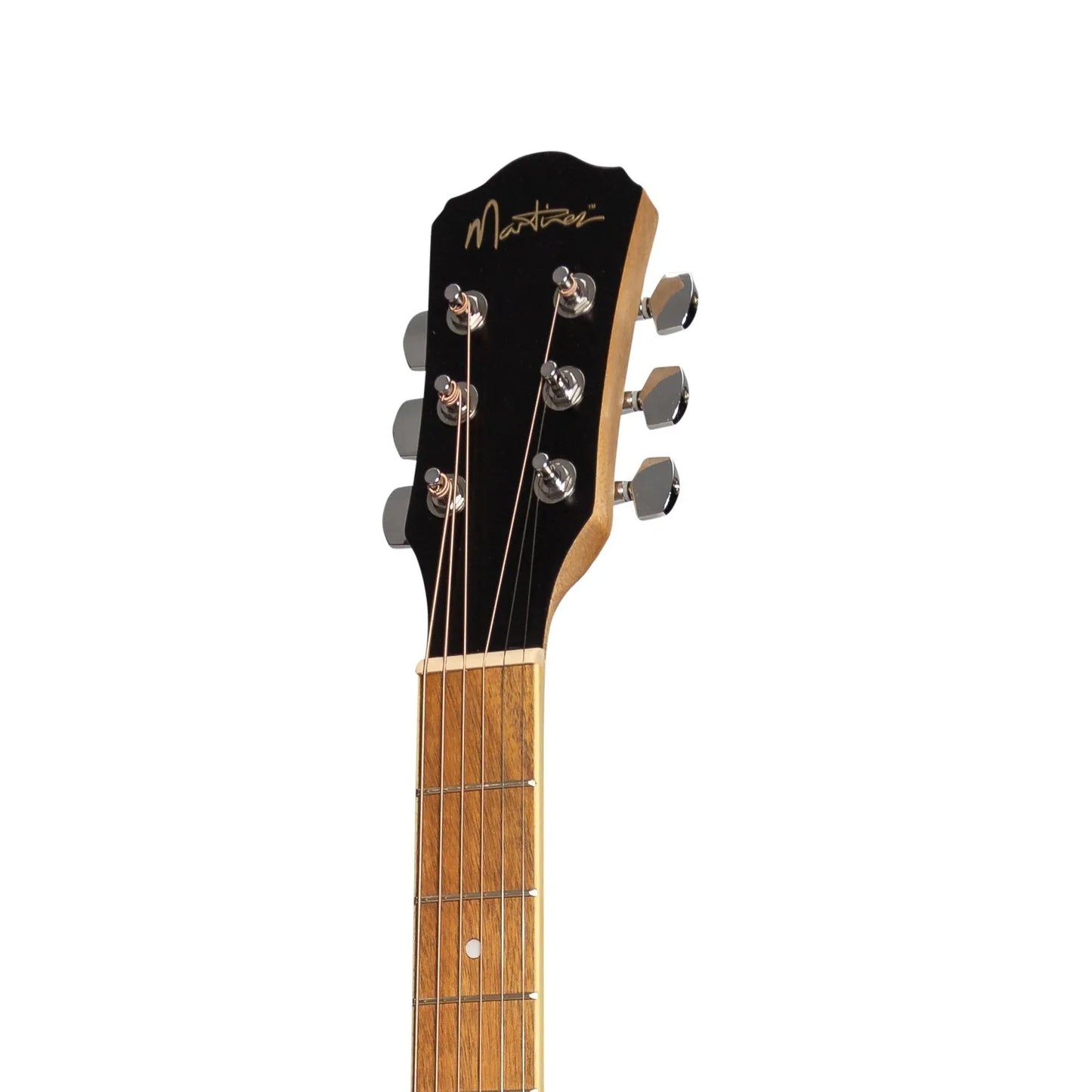 Martinez '41 Series' Folk Size Acoustic Guitar Pack with Built-in Tuner, Natural Finish, Includes Gig Bag, Picks, and Strap — view 5