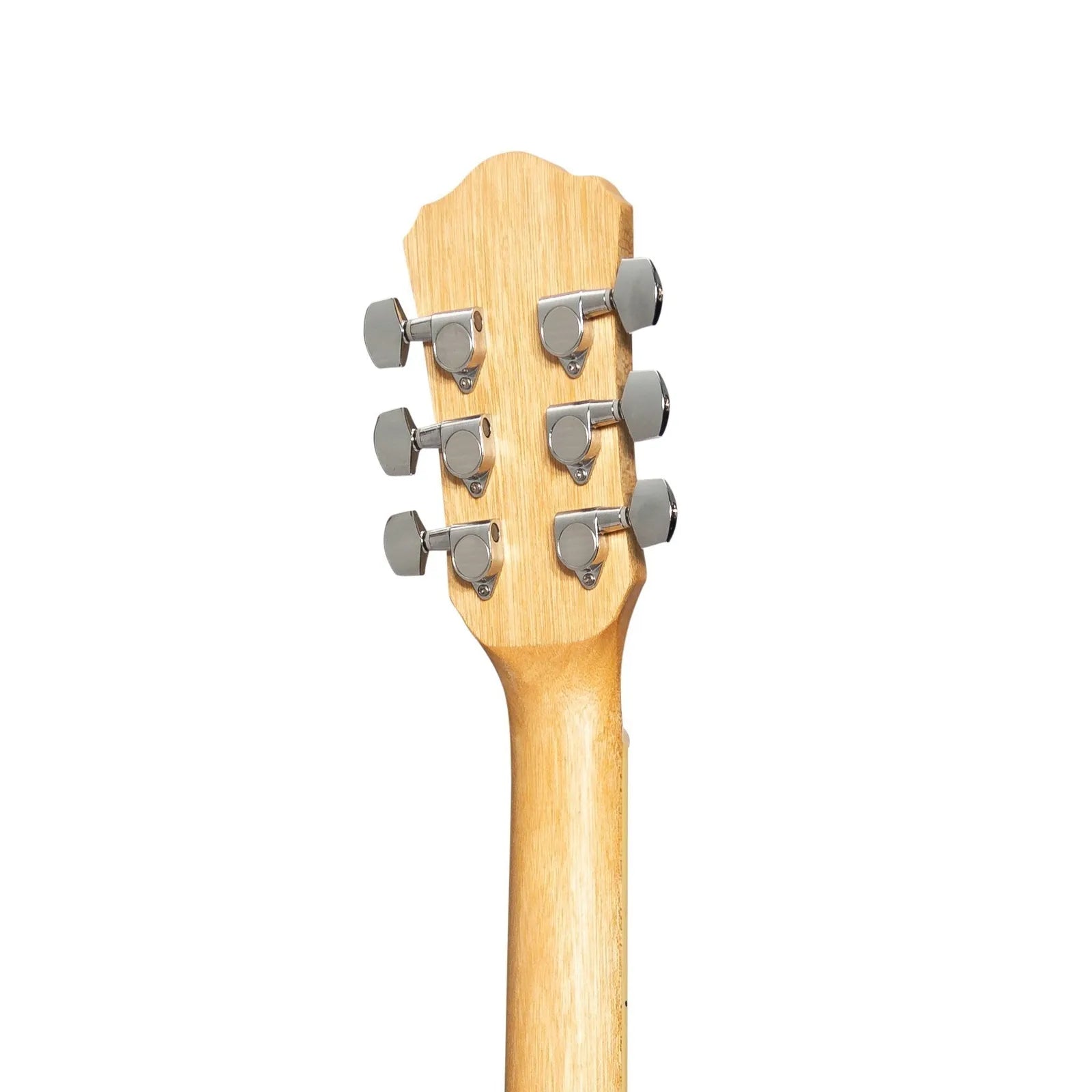 Martinez '41 Series' Folk Size Acoustic Guitar Pack with Built-in Tuner, Natural Finish, Includes Gig Bag, Picks, and Strap — view 6