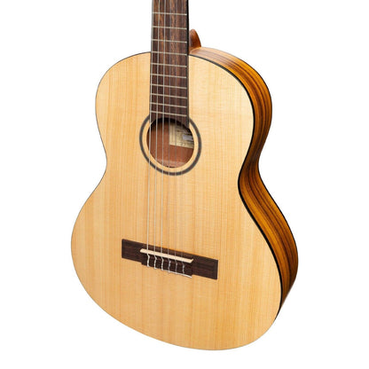 Martinez Slim Jim 3/4 Size Student Classical Guitar Pack with Built-in Tuner (Spruce/Koa) — view 5