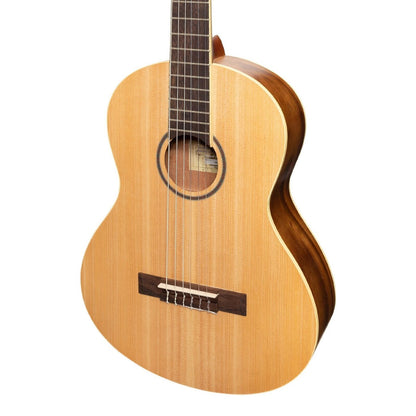 Martinez Slim Jim 3/4 Size Classical Guitar Pack with Built In Tuner, Spruce/Rosewood, Includes Gig Bag, Strap, Picks, Model MP-SJ34T-SR — view 5