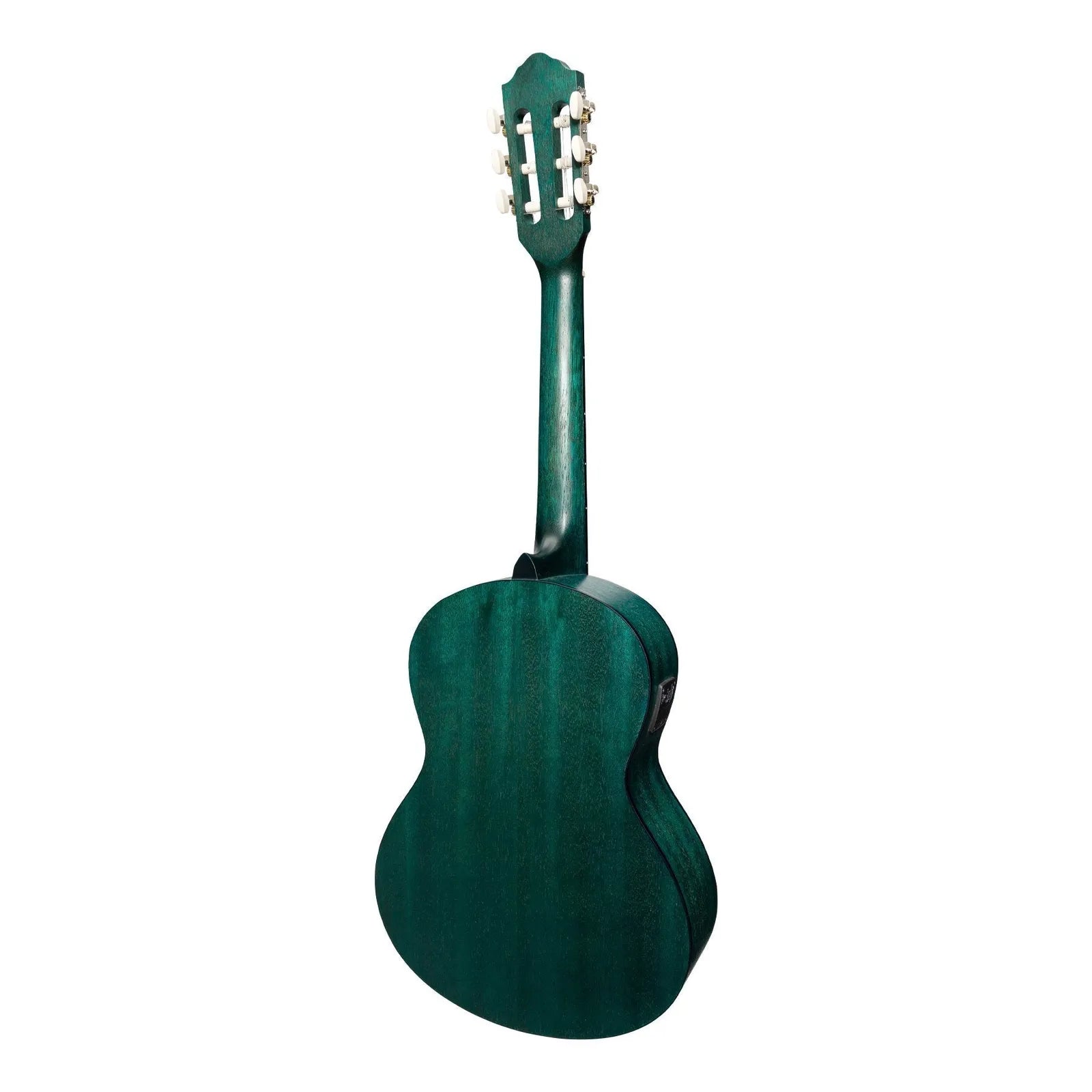 Martinez Slim Jim 3/4 Size Student Classical Guitar Pack with Built-In Tuner, Teal Green — view 3