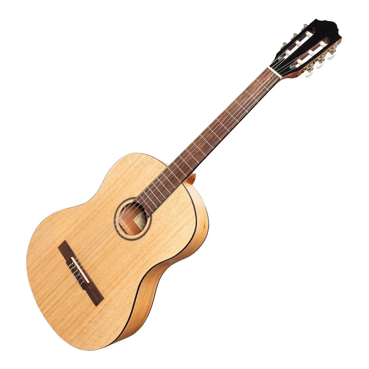 Martinez Slim Jim Full Size Electric Classical Guitar Pack with Pickup and Tuner - Mindi Wood — view 4