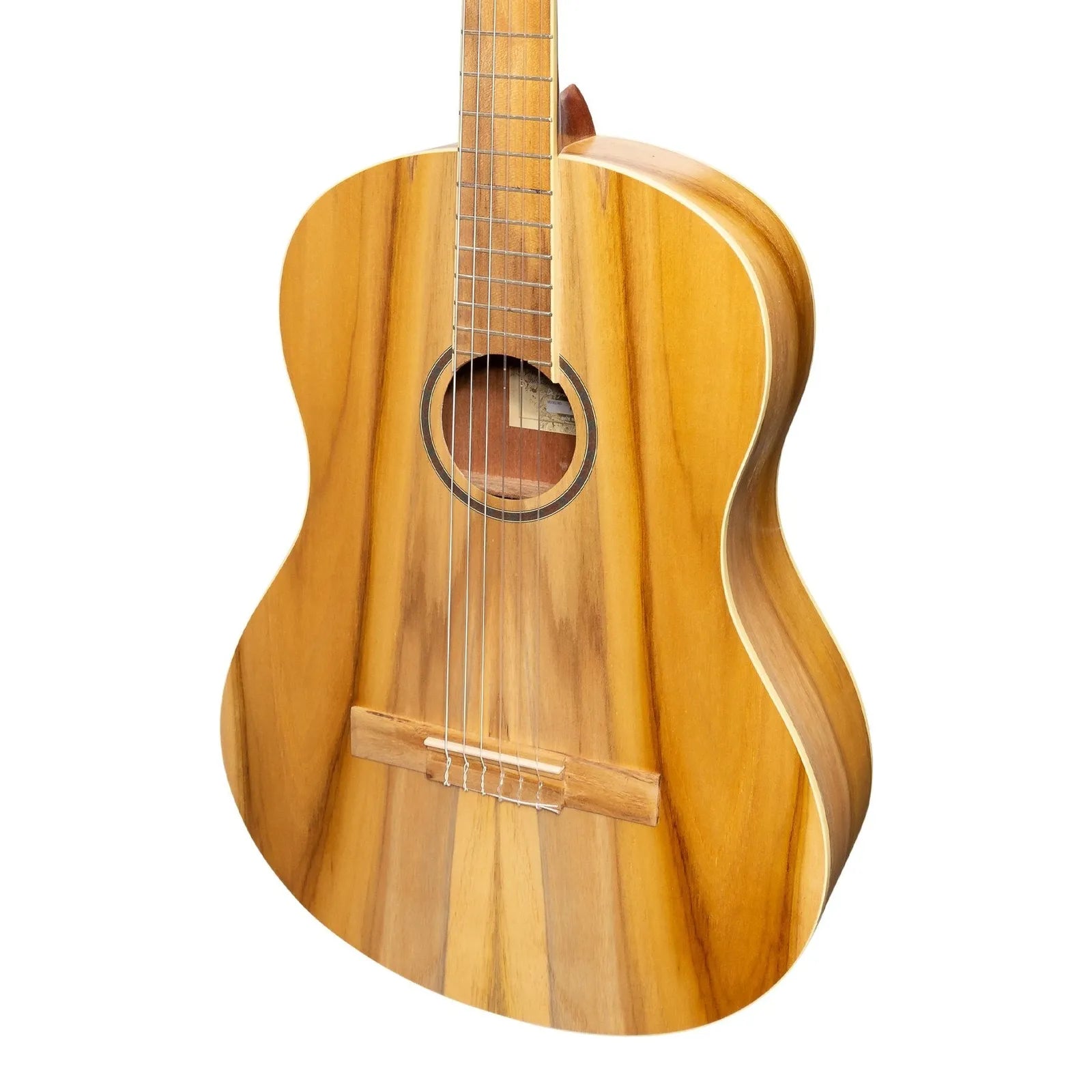 Martinez Slim Jim Full Size Student Classical Guitar Pack with Built In Tuner - Jati-Teakwood — view 5