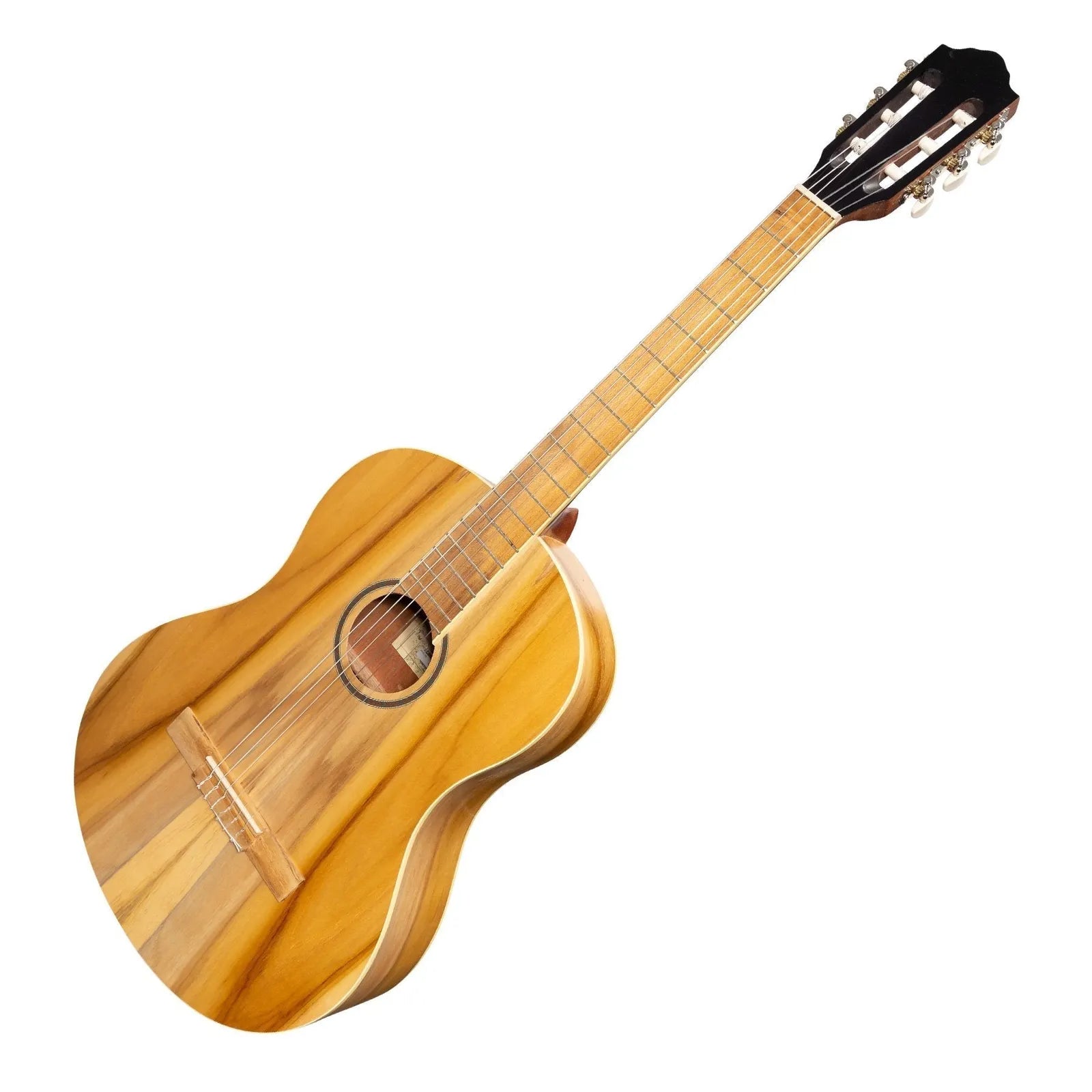 Martinez Slim Jim Full Size Student Classical Guitar Pack with Built In Tuner - Jati-Teakwood — view 4