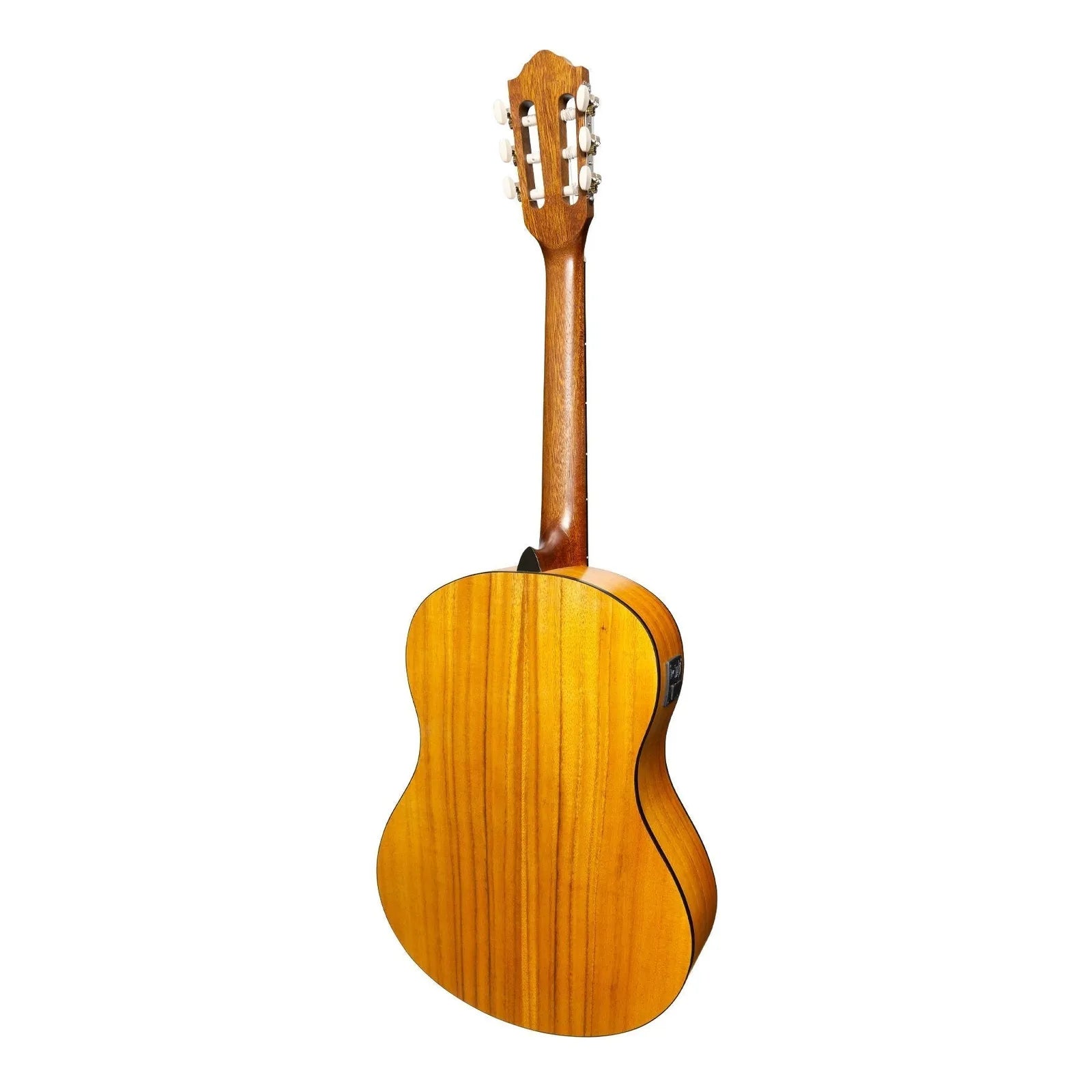 Martinez Slim Jim Full Size Student Classical Guitar Pack with Built In Tuner Koa — view 3