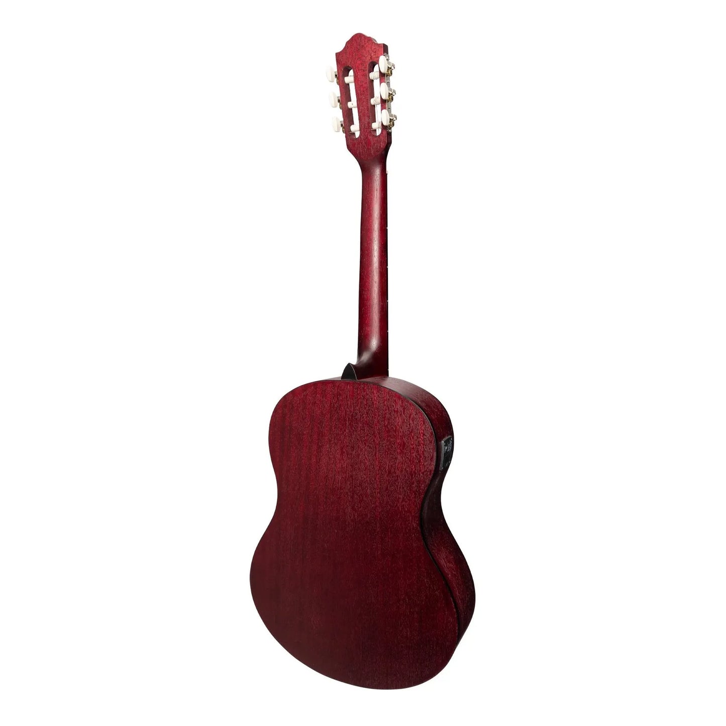 Martinez Slim Jim Full Size Student Classical Guitar Pack with Built In Tuner - Red — view 3